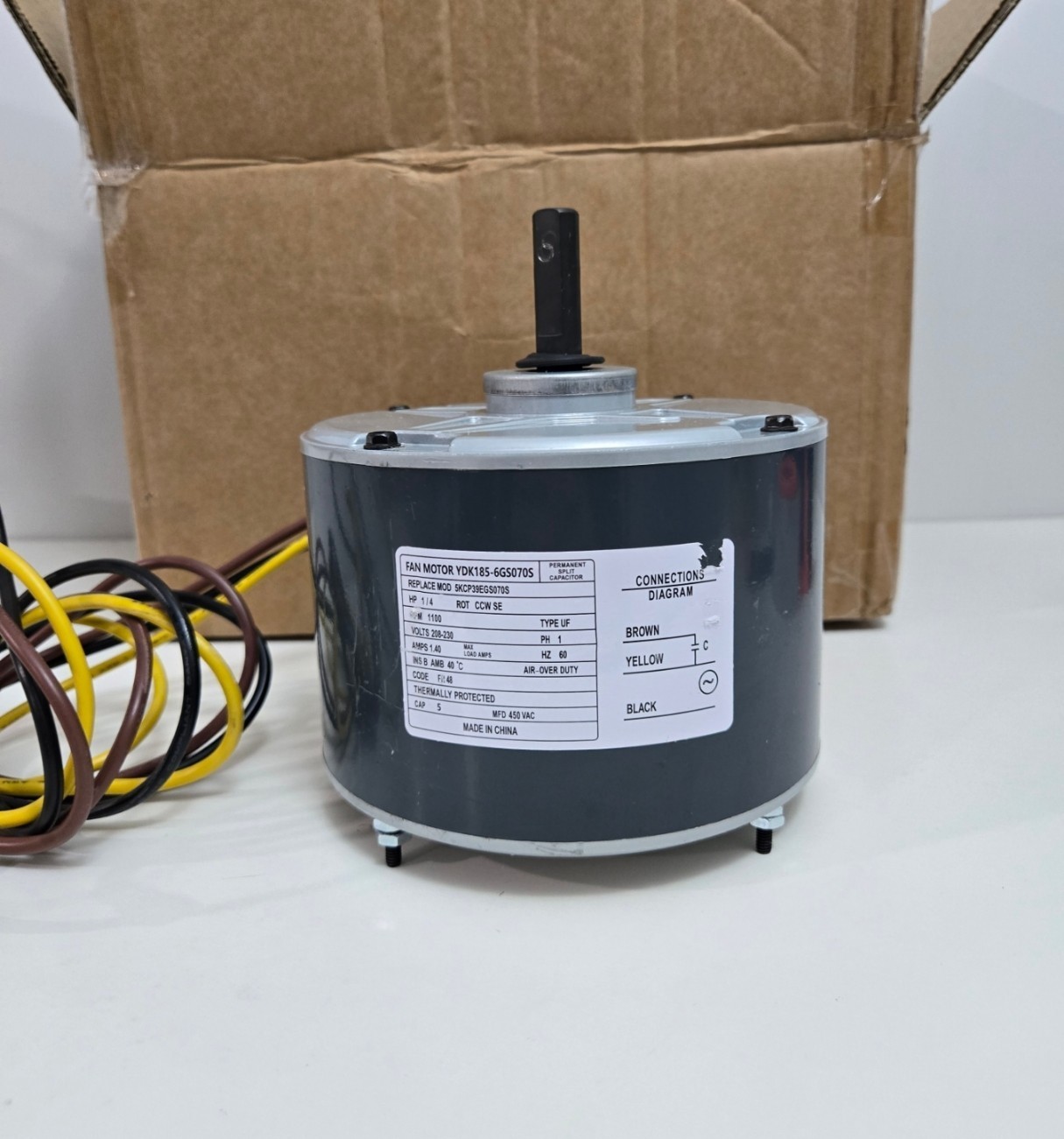 5KCP39EGS070S Condenser Fan Motor OEM Standard-1/4 HP 208-230V 1100 RPM Compa…