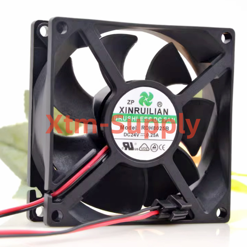 1pc RDH8025B 24V 0.25A 8CM 8025 2-pin double ball inverter silent cooling fan