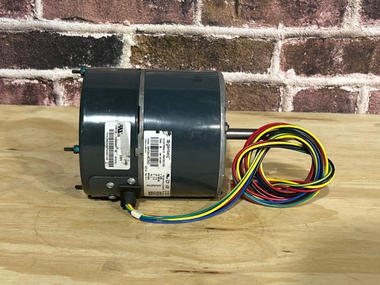 Genteq 5SME39HLHE243 1/3 HP Condenser Fan Motor 230/60/1 820 Rpm 3 Speed 223364