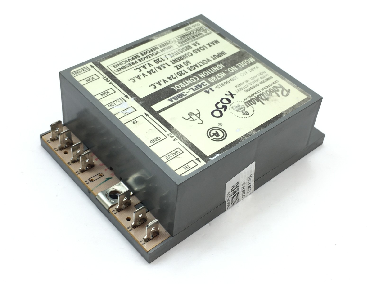 Robertshaw HS780 34PL-308A Ignition Control Module 100-00812-14 used #X050