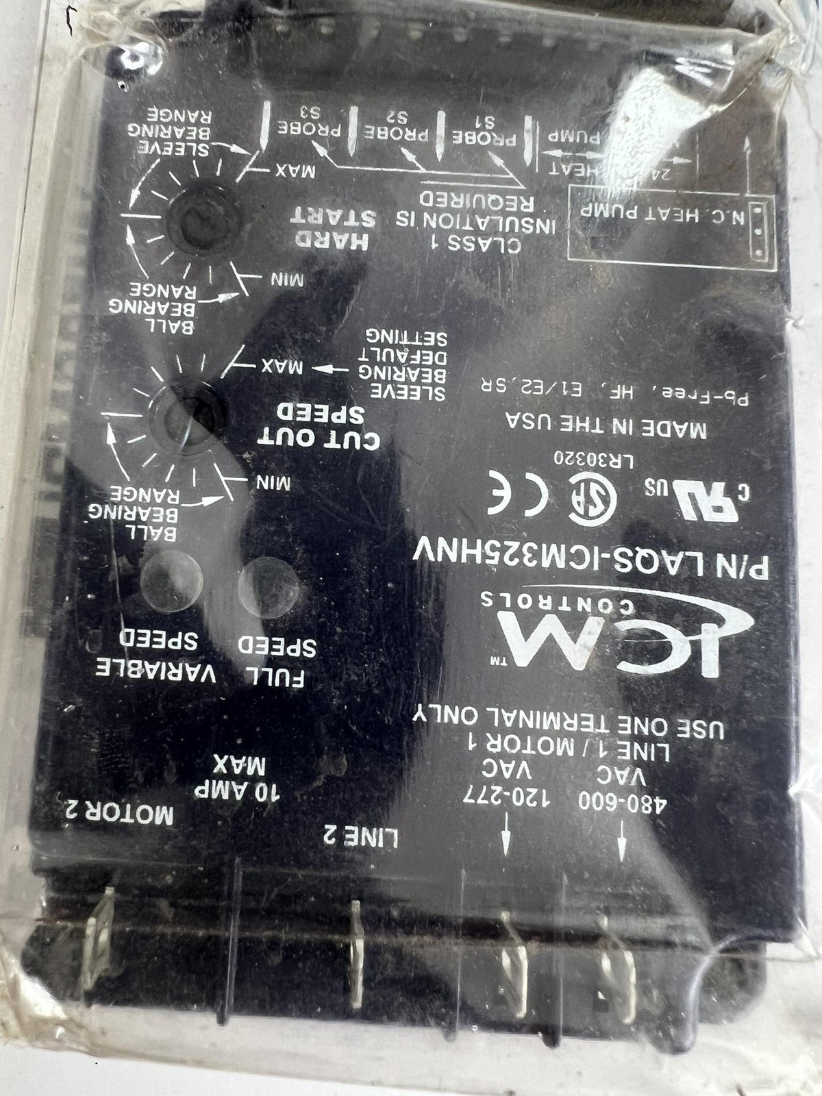 ICM Controls ICM325HNC Head Pressure Control 24VAC 120-480VAC Refrigeration USA