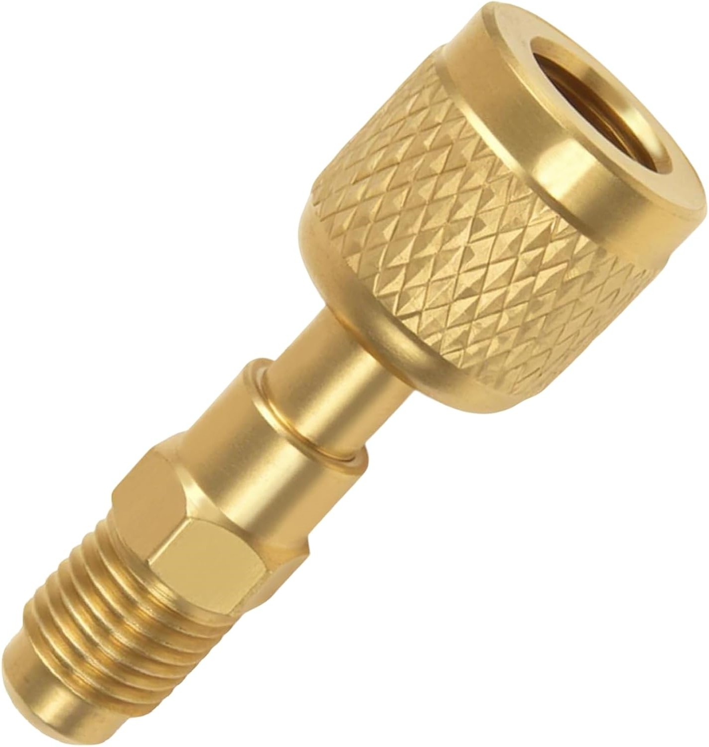 1Pcs R32 R454B Brass Adapter 1/4″ Thread For A2L R454B/R32 Tanks Split Systems