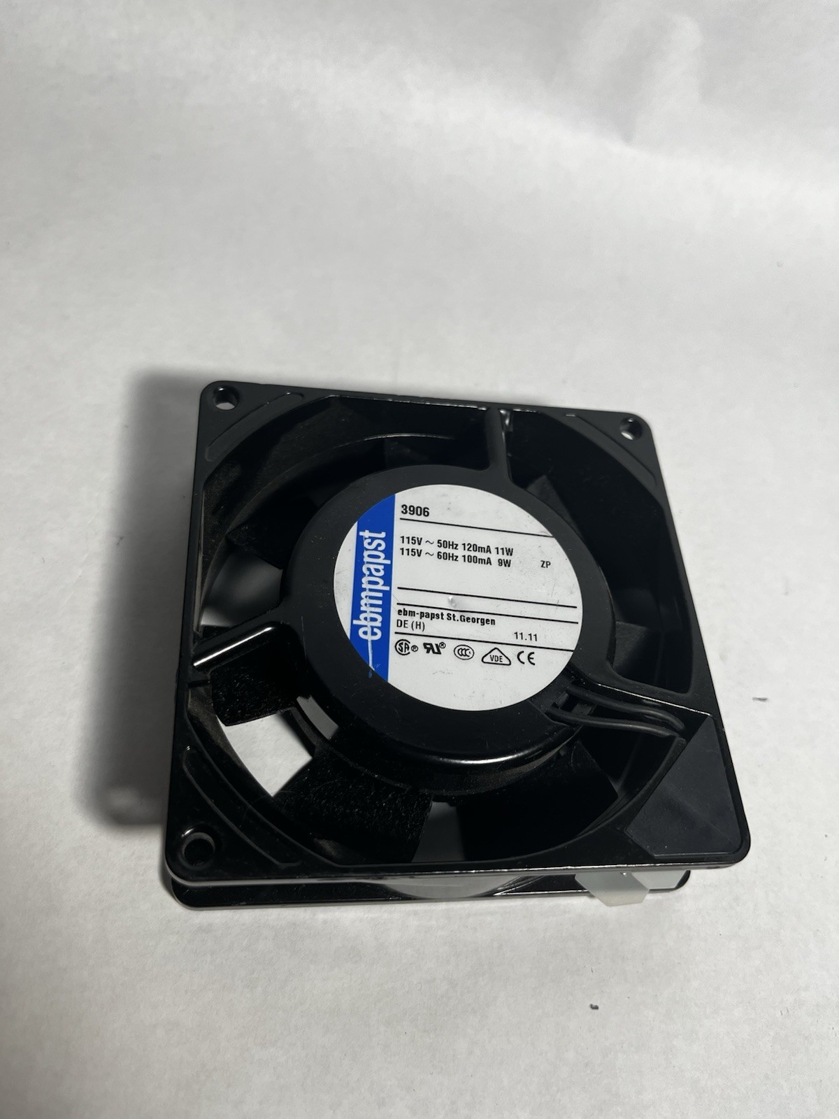Lüfter ebm Papst Typ 3906 92×92 H25 115VAC 50-60Hz 11 Watt VENTILATOR NOS!