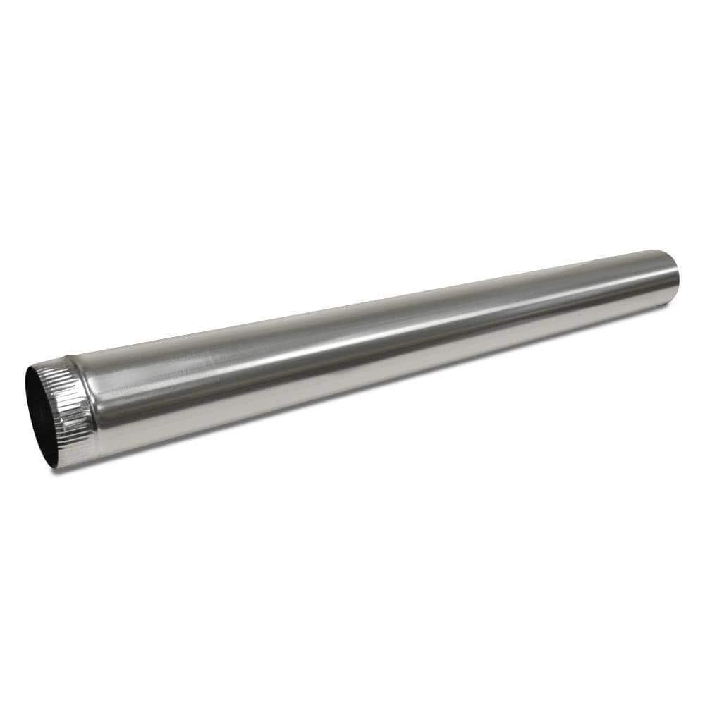 4 In. X 5 Ft. round Metal Duct Pipe