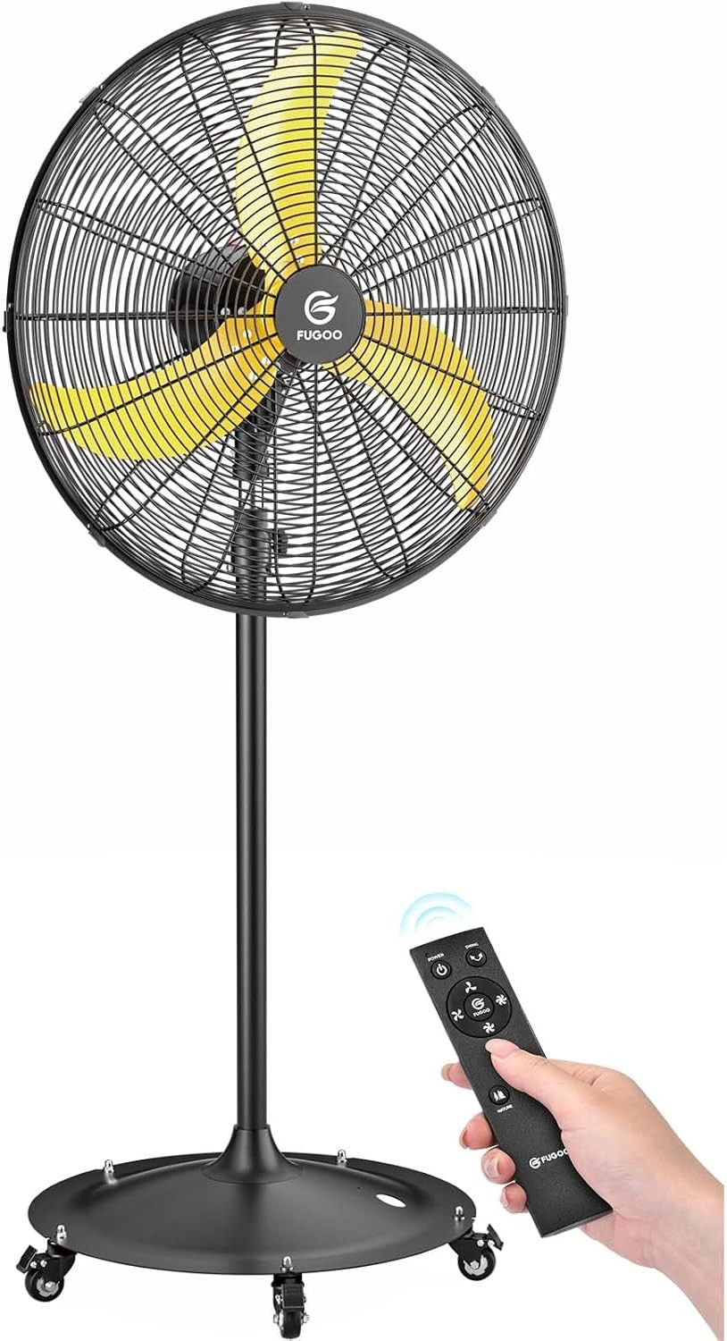20/24/30 Inch Pedestal Fan 5000 CFM BLDC Motor Remote Oscillating Waterproof