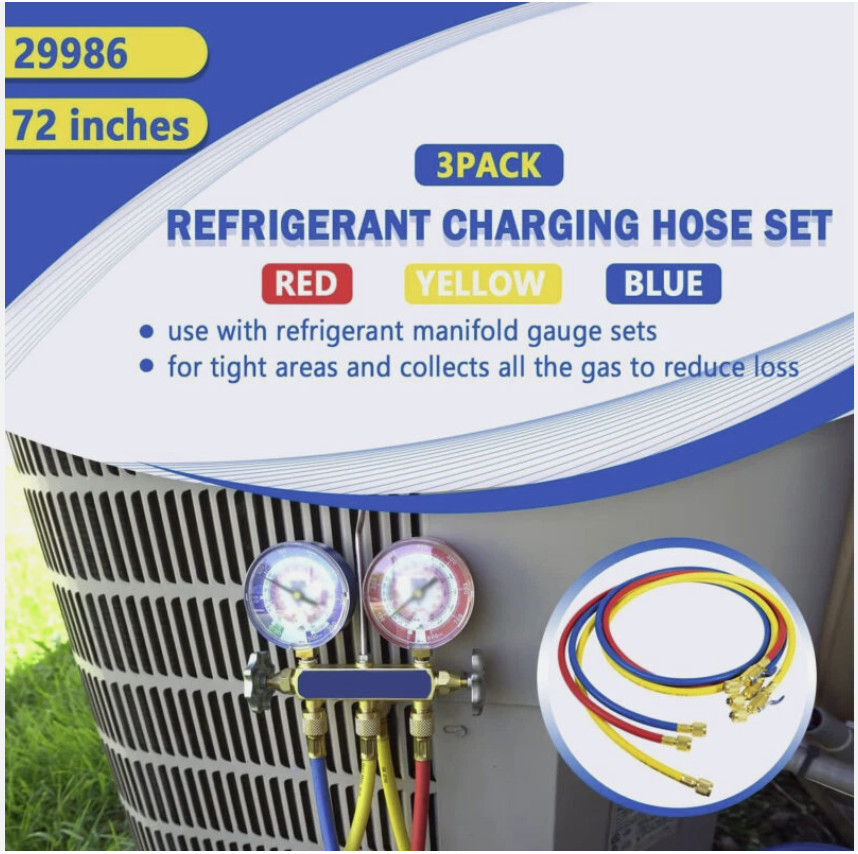 29986 Plus II 1/4″ Heavy-Duty Refrigerant Charging Hose with Compact Ball Valve