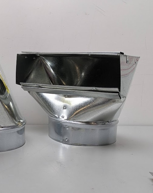 Master Flow Stack Boot 10 in. x 3-1/4 in. to 6 in. 90 Degree Galvanized Steel