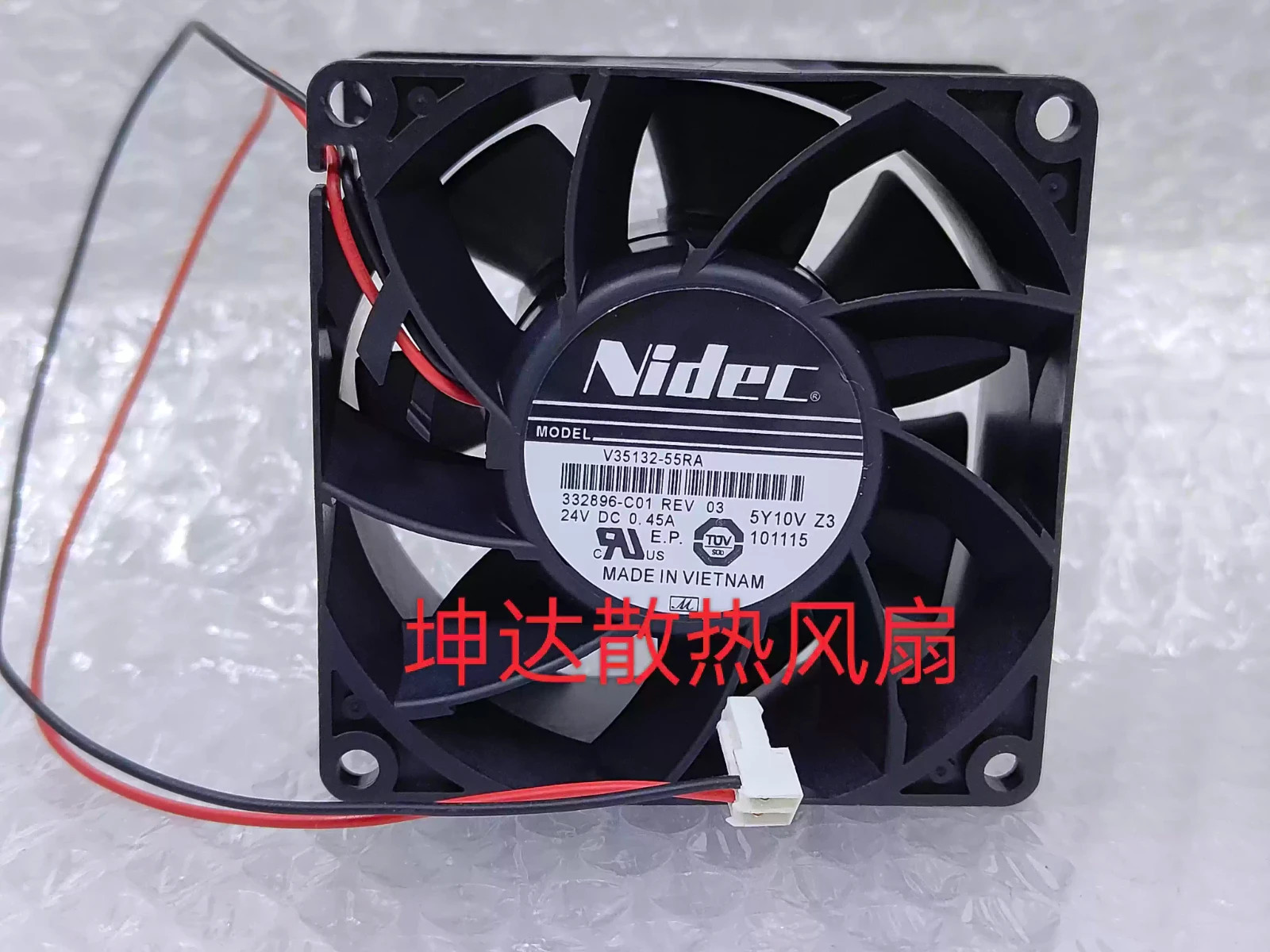 1PCS NIDEC V35132-55RA 8038 DC24V 0.45A 8CM 2-Pin Inverter Fan