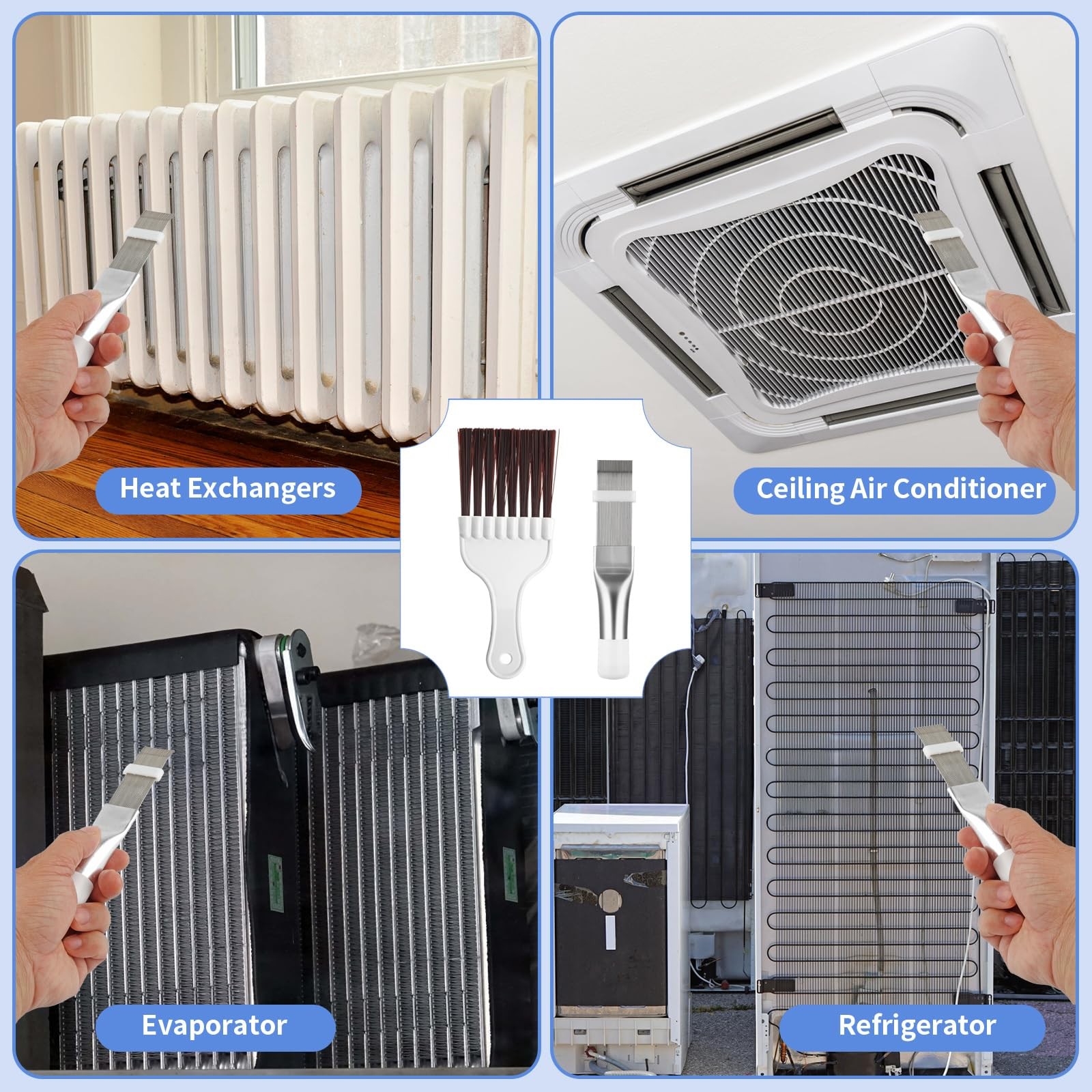 Air Conditioner Condenser Fin Comb, 2 15 x 2.5 cm and 17.5 x 7 cm, As Shown