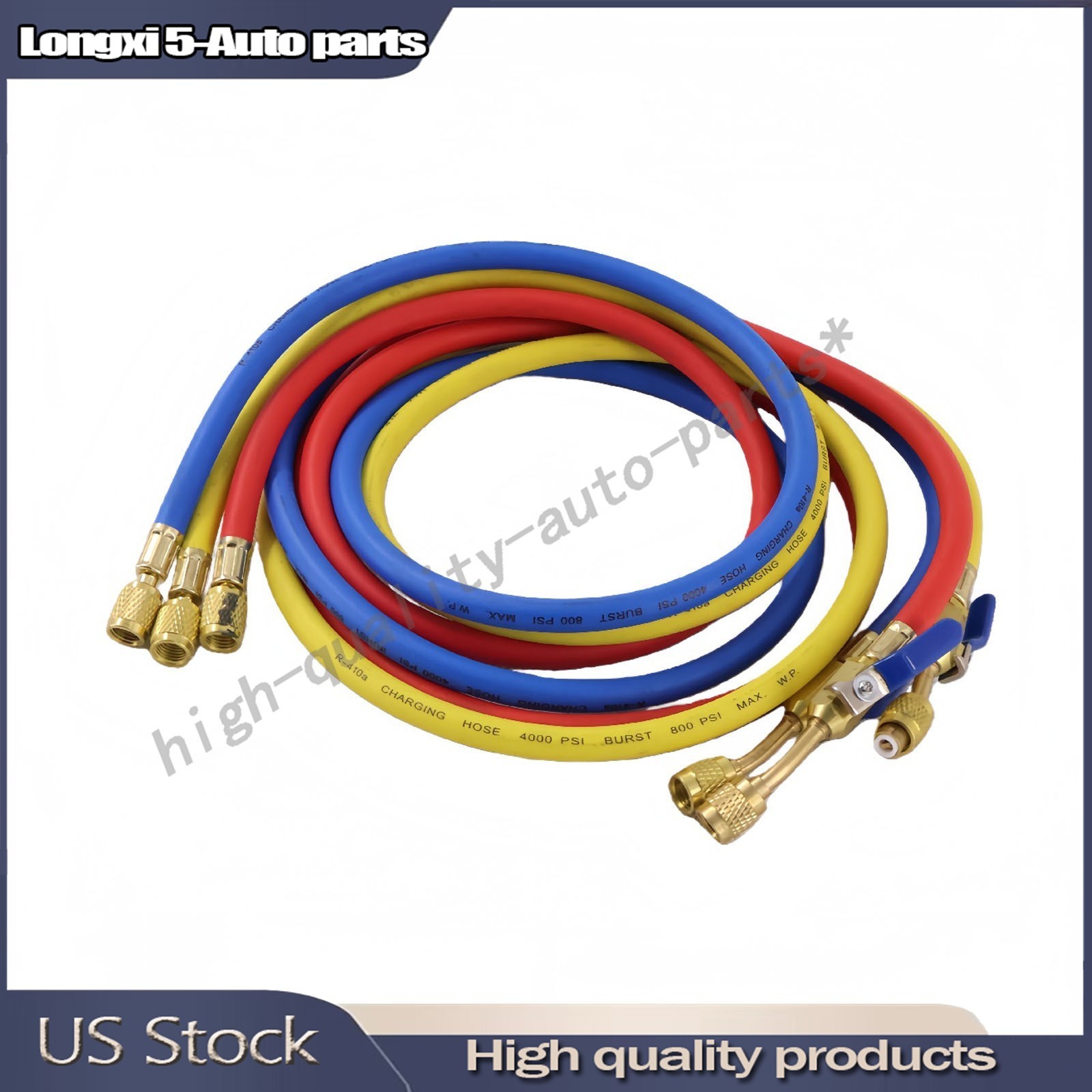 3Pack 29986 Plus II 1/4″ Hose with Compact Ball Valve 72″ Fits R-410A Refrige