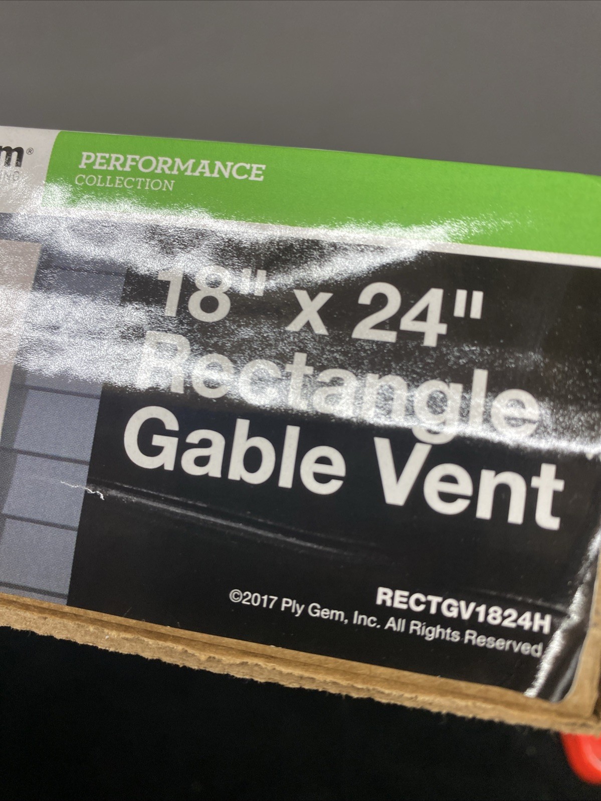 Gable Louver Vent Ply Gem 18 in. x 24 in in. Rectangle White PVC New
