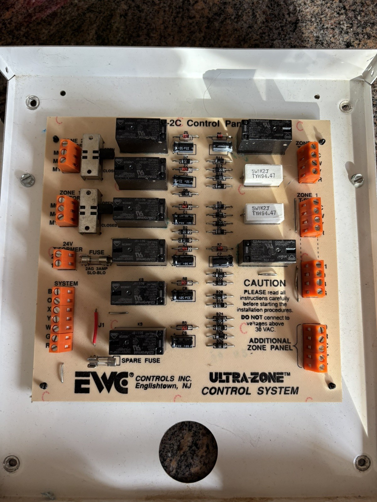ULTRA ZONE EWC-ST-2C Two Zone Damper Control Board