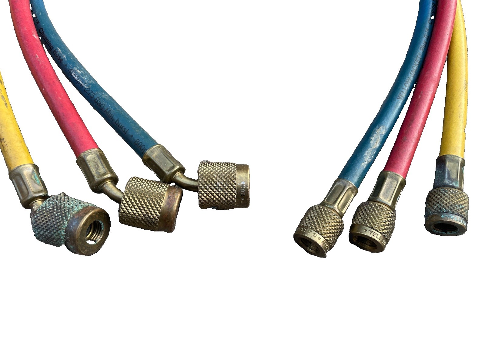 Yellow Jacket Plus II HVAC Charging Hoses 3-Piece Red Blue Yellow 36” Untested