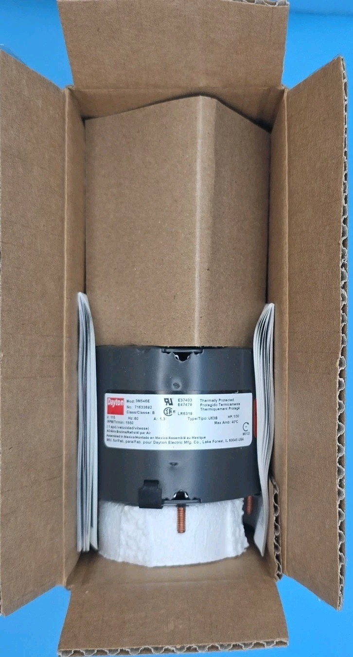 Dayton Blower Motor #3M546E RPM 1450, HP 1/30, V 115 HVAC NOS