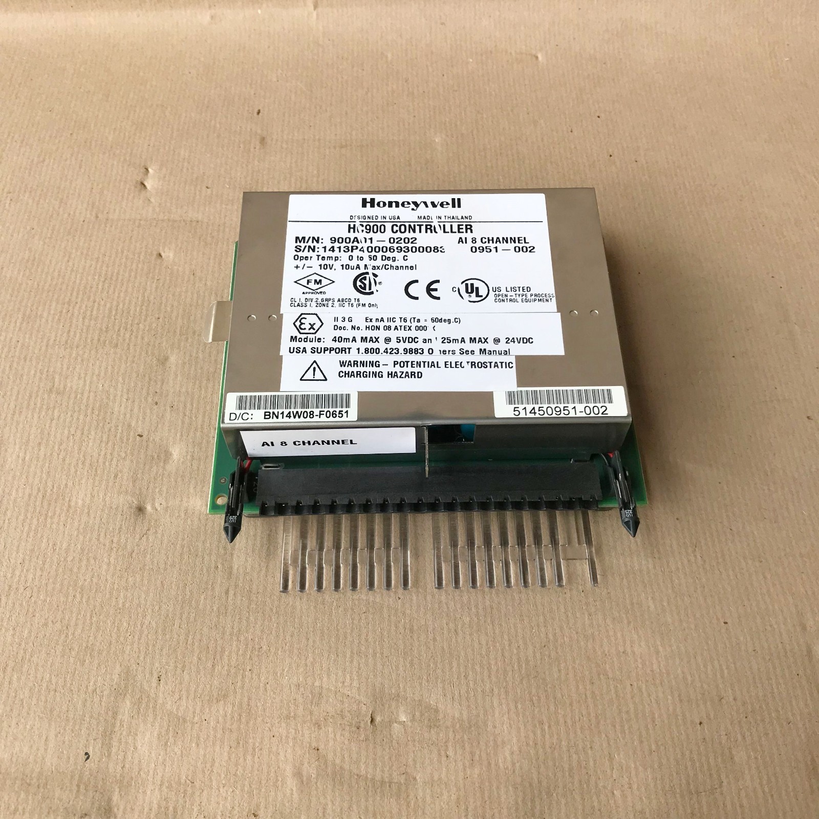 HONEYWELL HC900 CONTROLLER 8-CHANNEL 900A01-0202