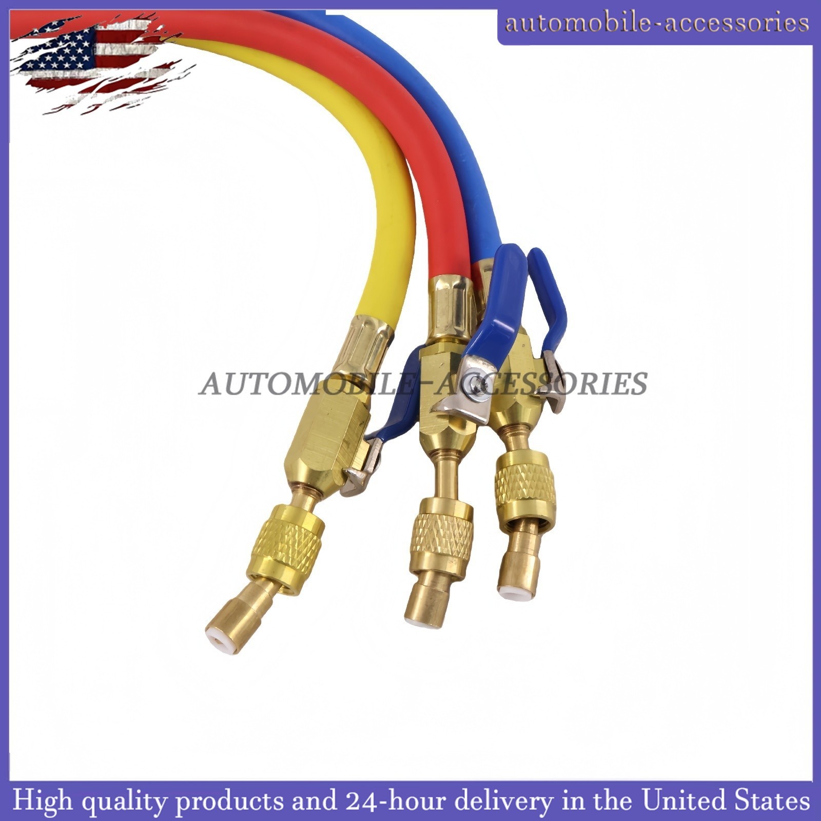 NEW For R-410A Refrige 3Pack 29986 Plus II 1/4″ Hose with Compact Ball Valve 72″
