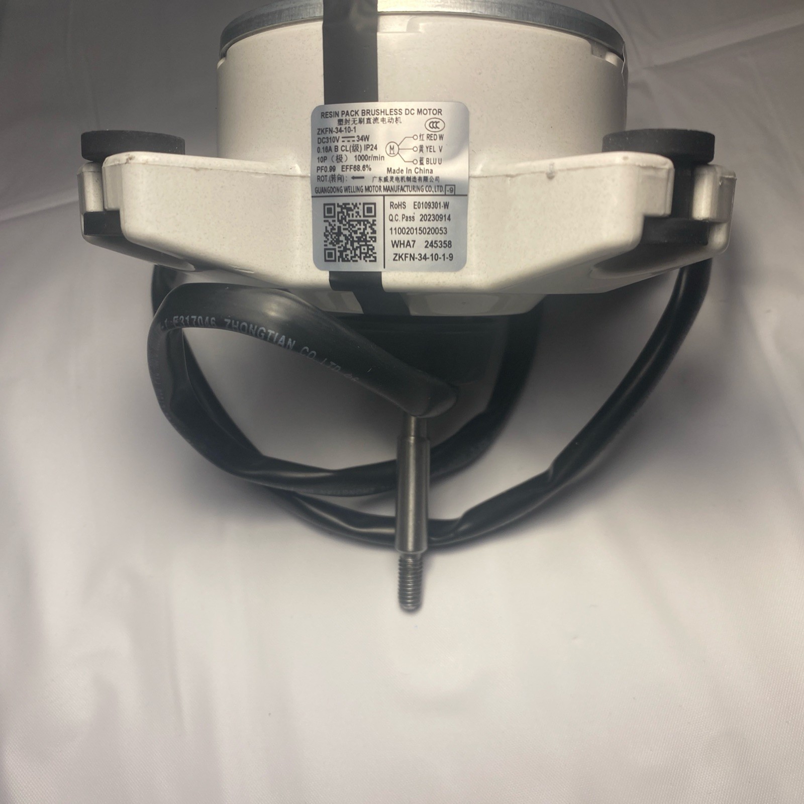 ZKFN 34 10 1 Air Conditioner Motor Brushless DC 310V 34W 0.16A 1000r min