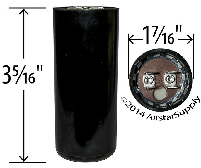 400-480 uF x 125 VAC BMI 092A400B125AD2A Motor Start AC Capacitor with Resistor