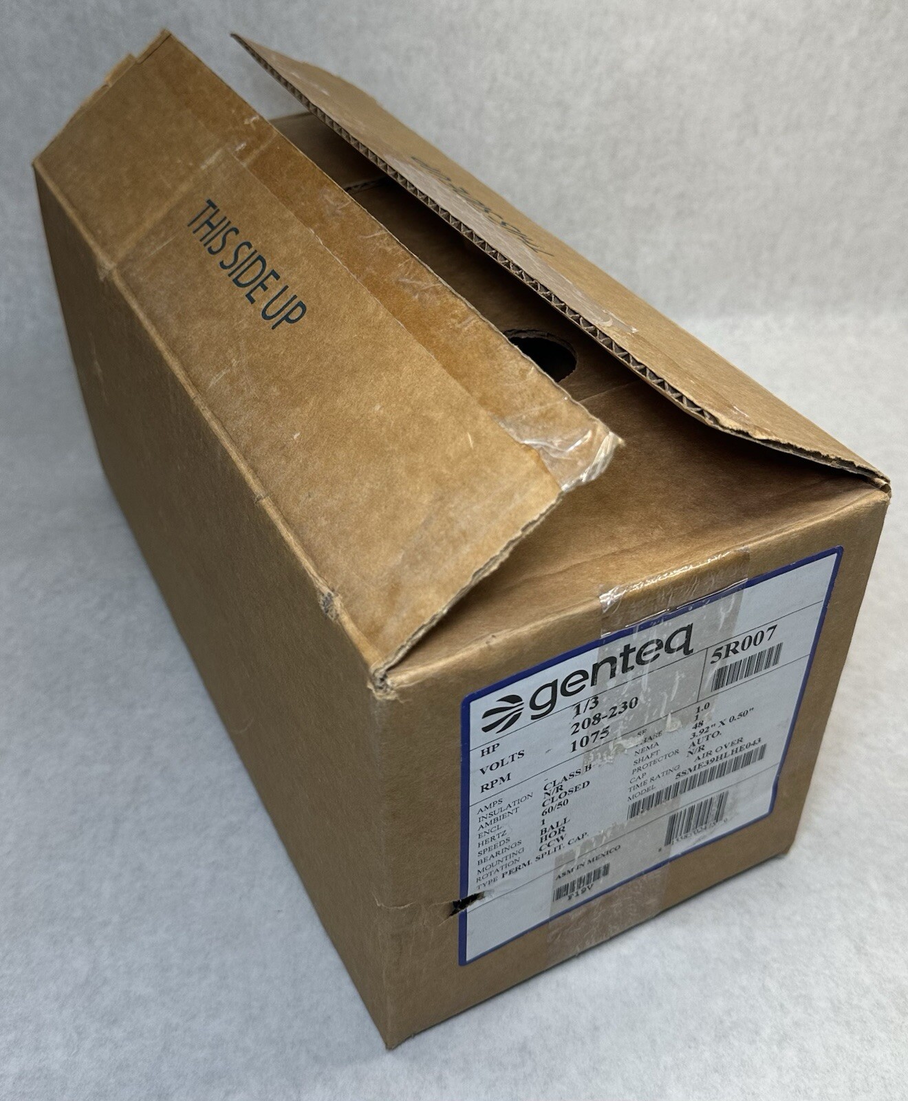 NEW Genteq 5R007 Condenser Fan Motor 1/3 HP, 208-230 Volts, 1075 RPM