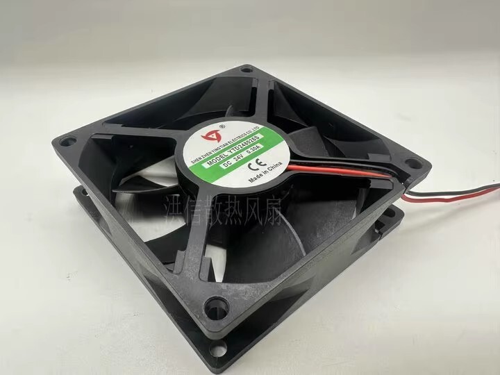 1PCS YTD248025S 24V 0.3A 8CM 2-wire inverter cooling fan