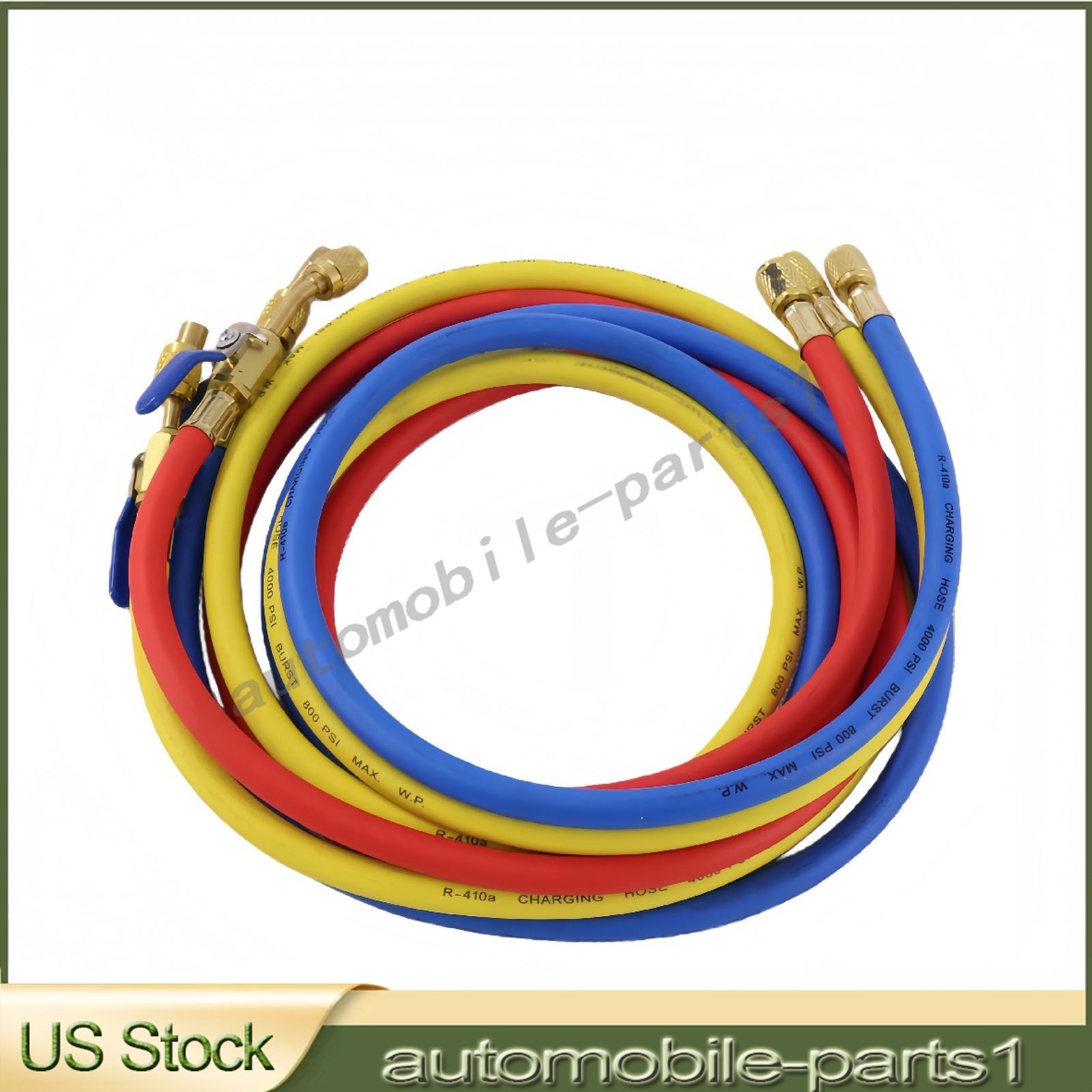 NEW For 29986 Plus II 72″ HVAC Charging Hose Set 1/4″ (3-Pack) USA