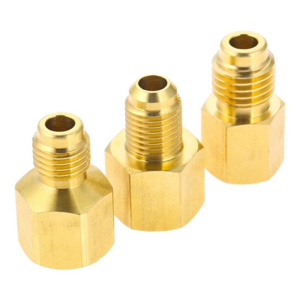 3pcs Vacuum Pump Adapter For R134a R12 R22 R410a Hvac Service High Quality
