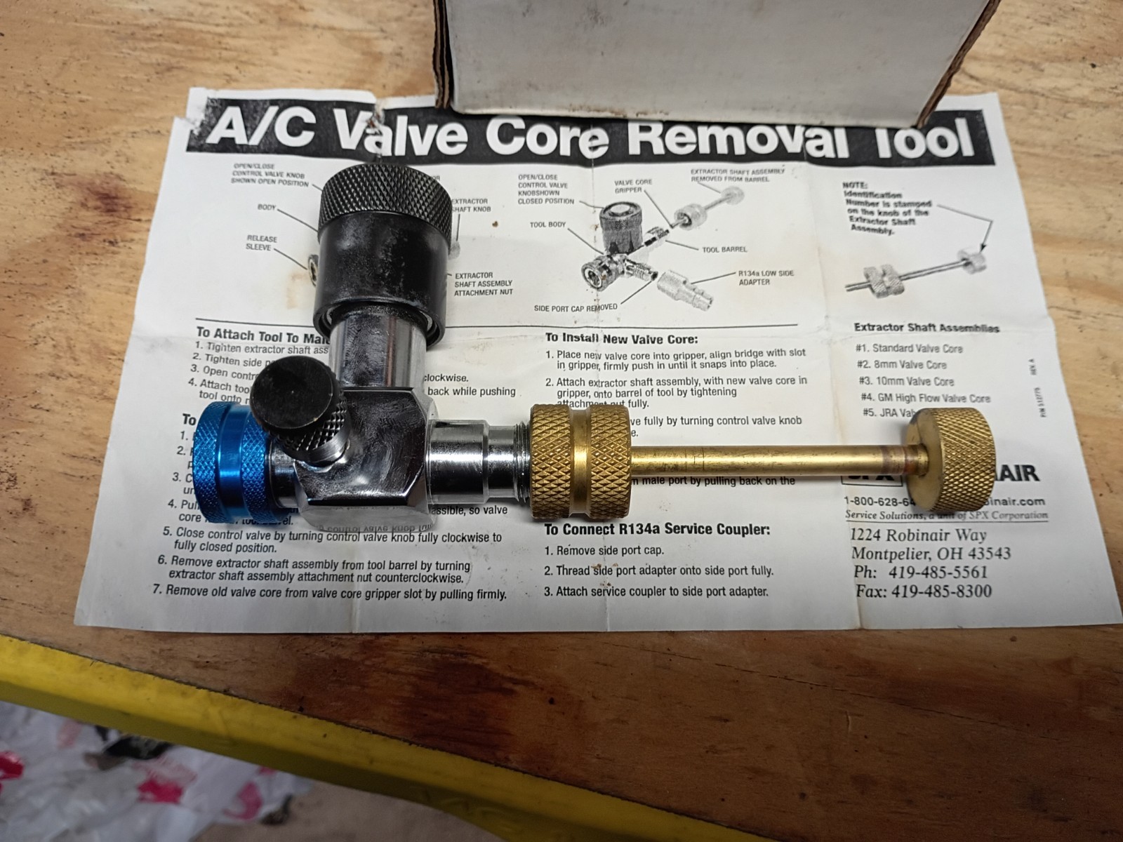ROBINAIR Valve Core Removal Installation Tool R134A LOW SIDE 18336 COUPLER USA