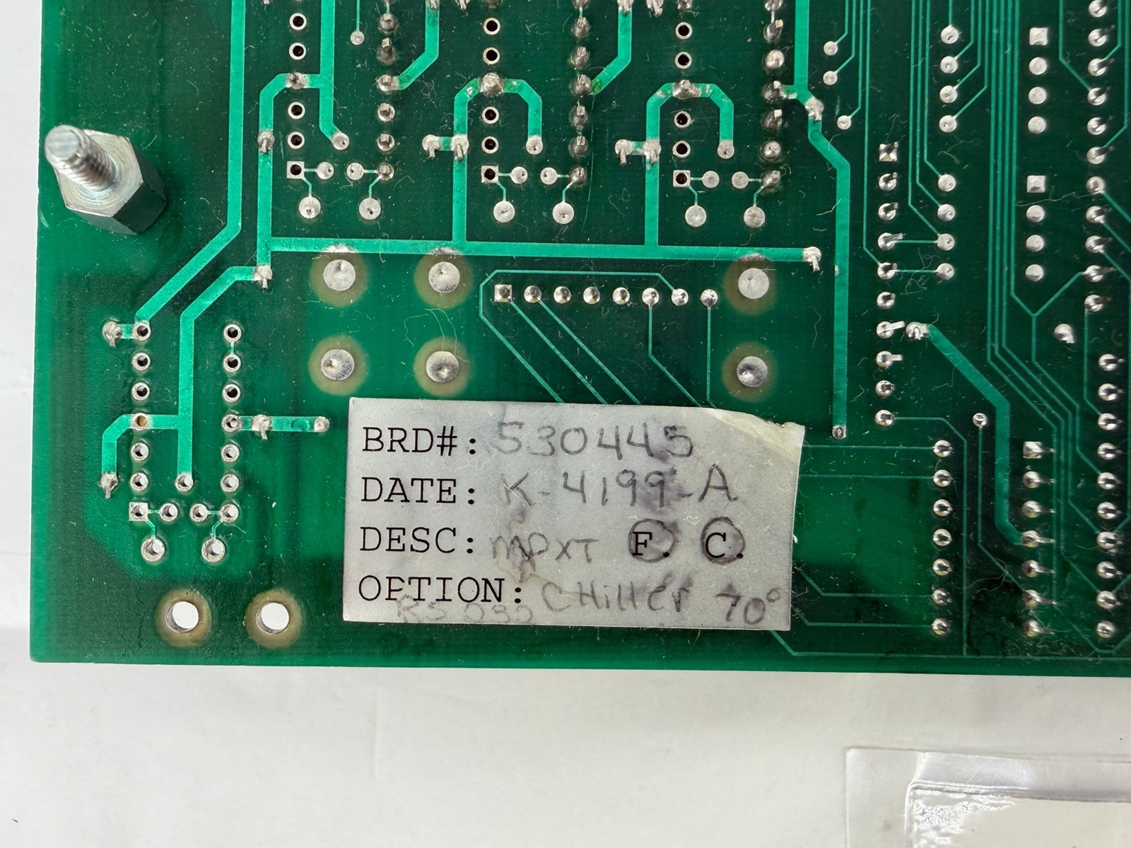 AEC 530445 Chiller Control Board, Micro-Computer, RS232, MPXT Board Rev. C