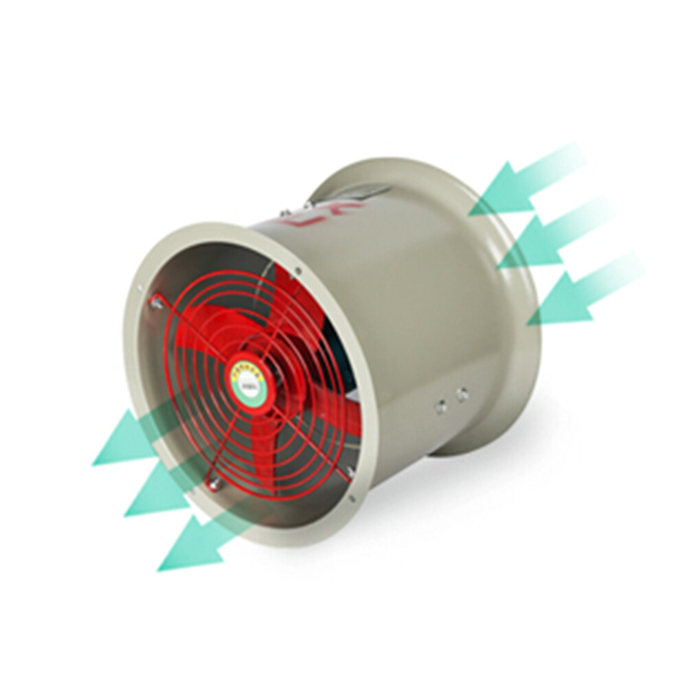 12″ Explosion-Proof Axial Fan Cylinder Pipe Fan 110V Warehouse Exhaust Fan 180W