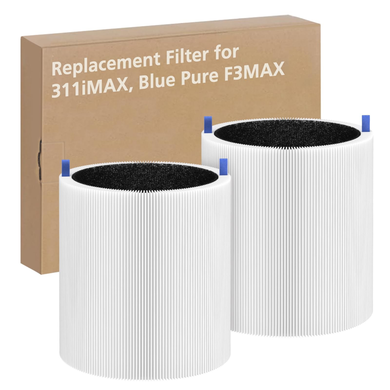 2 Pack 311i Max Replacement Filter, Compatible with Blue Pure 2 Pack, White