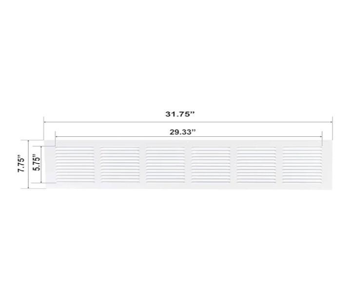 Air Return Grille White Steel 30″ X 6″ HVAC Ceiling & Wall Duct Cover New In Box