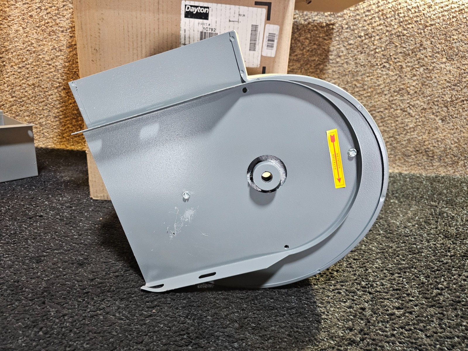 DAYTON 1C792 7 3/4 in Blower Wheel Dia, Direct Drive, For 360 CFM Airflow Steel