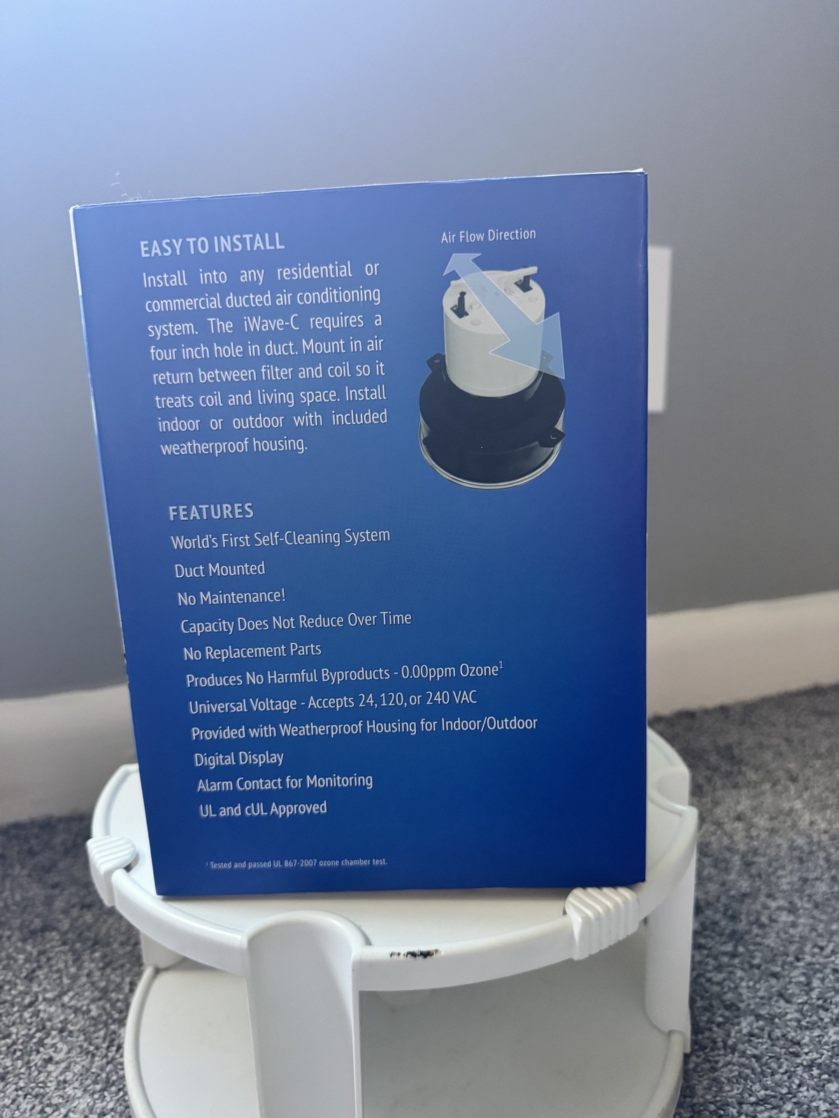 Nu-Calgon 4900-10 iWave-C Commercial Air Cleaner Self-Cleaning