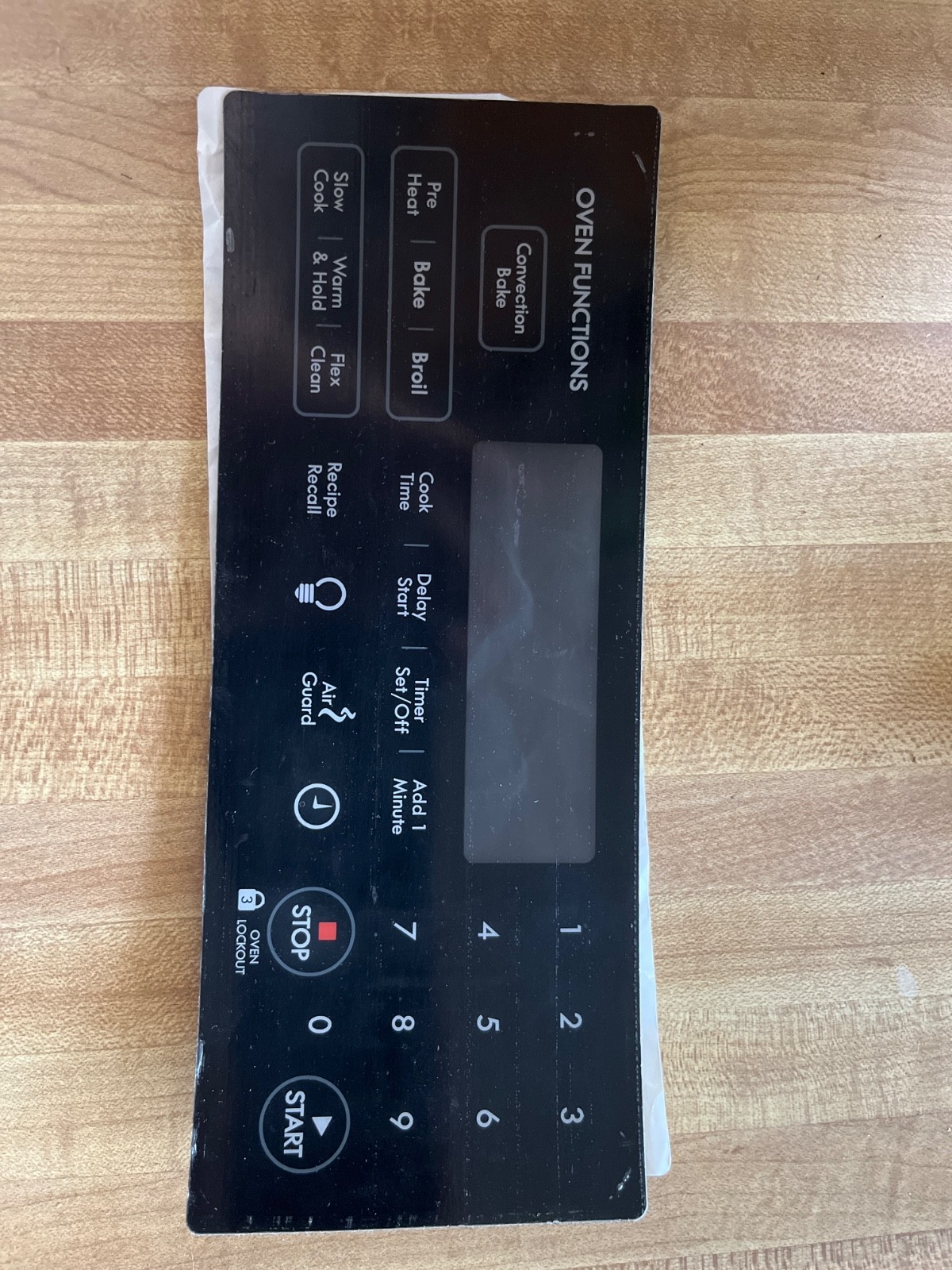 Electrolux 316352202 Overlay Control Black ES535 1/2″ Plastic Control Panel
