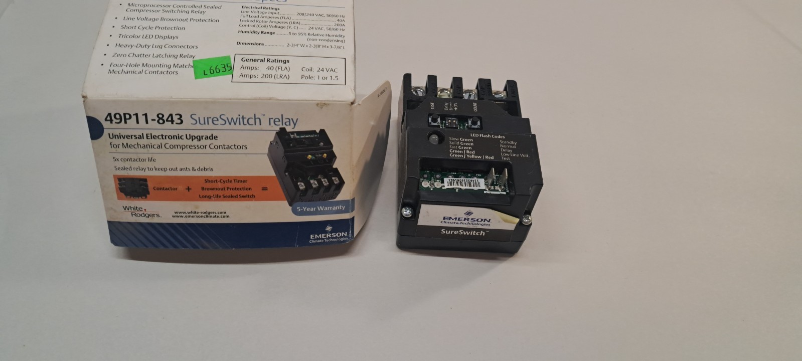 Emerson White Rodgers / 49P11-843 / Contactor SureSwitch Upgrade
