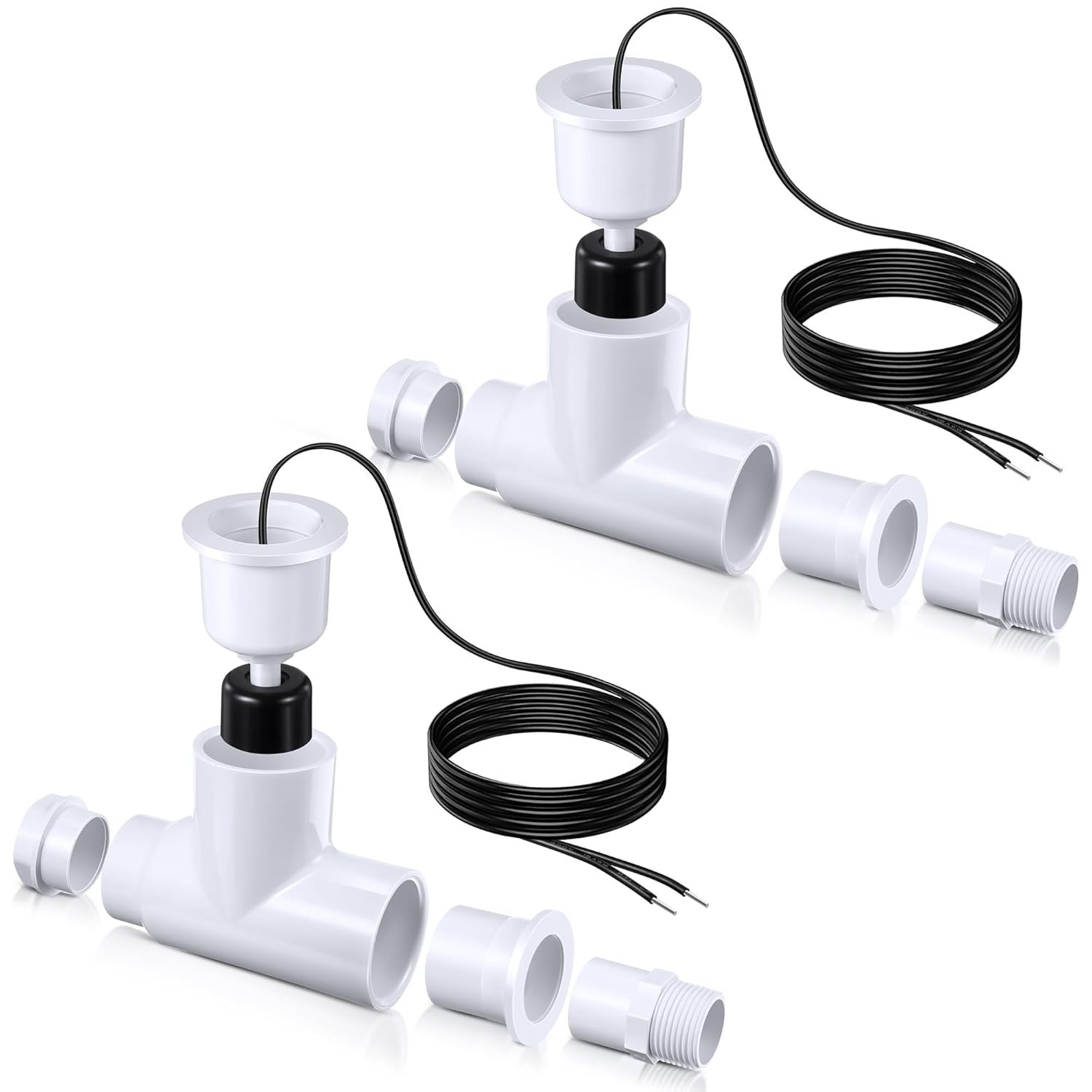 SS1 Float Switch T Shape with 3/4 Inch Adaptor and 6FT Wire for HVAC System