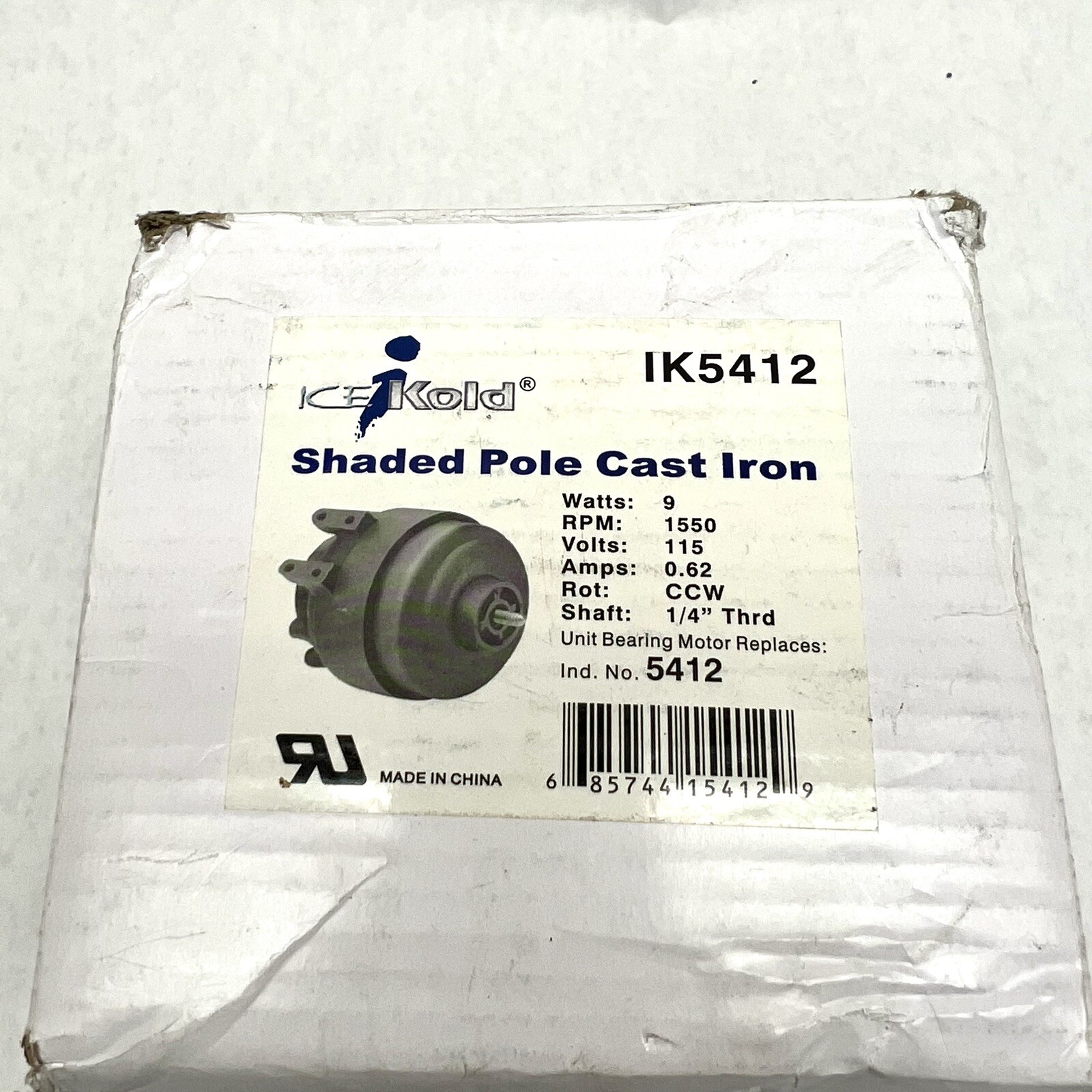 IK5412 SHADED POLE CAST IRON 1/4 RPM -1550