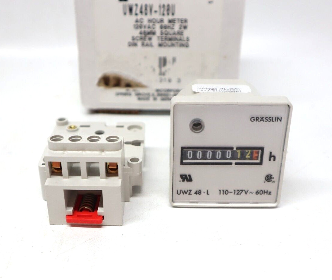 Grasslin Intermatic UWZ48Y-120U Surface Mount Hour Meter -Made in Germany