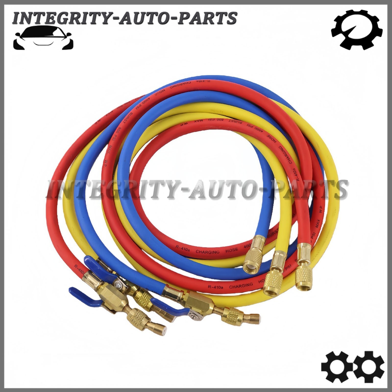 3Pack 29986 Plus II 1/4″ Hose with Compact Ball Valve 72″ Fit for R-410A Refrige