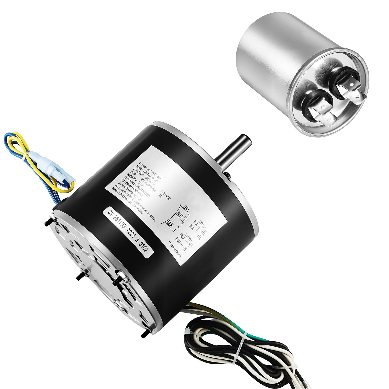 OEM Condenser Fan Motor 208-230V 1.1A 42Y Frame