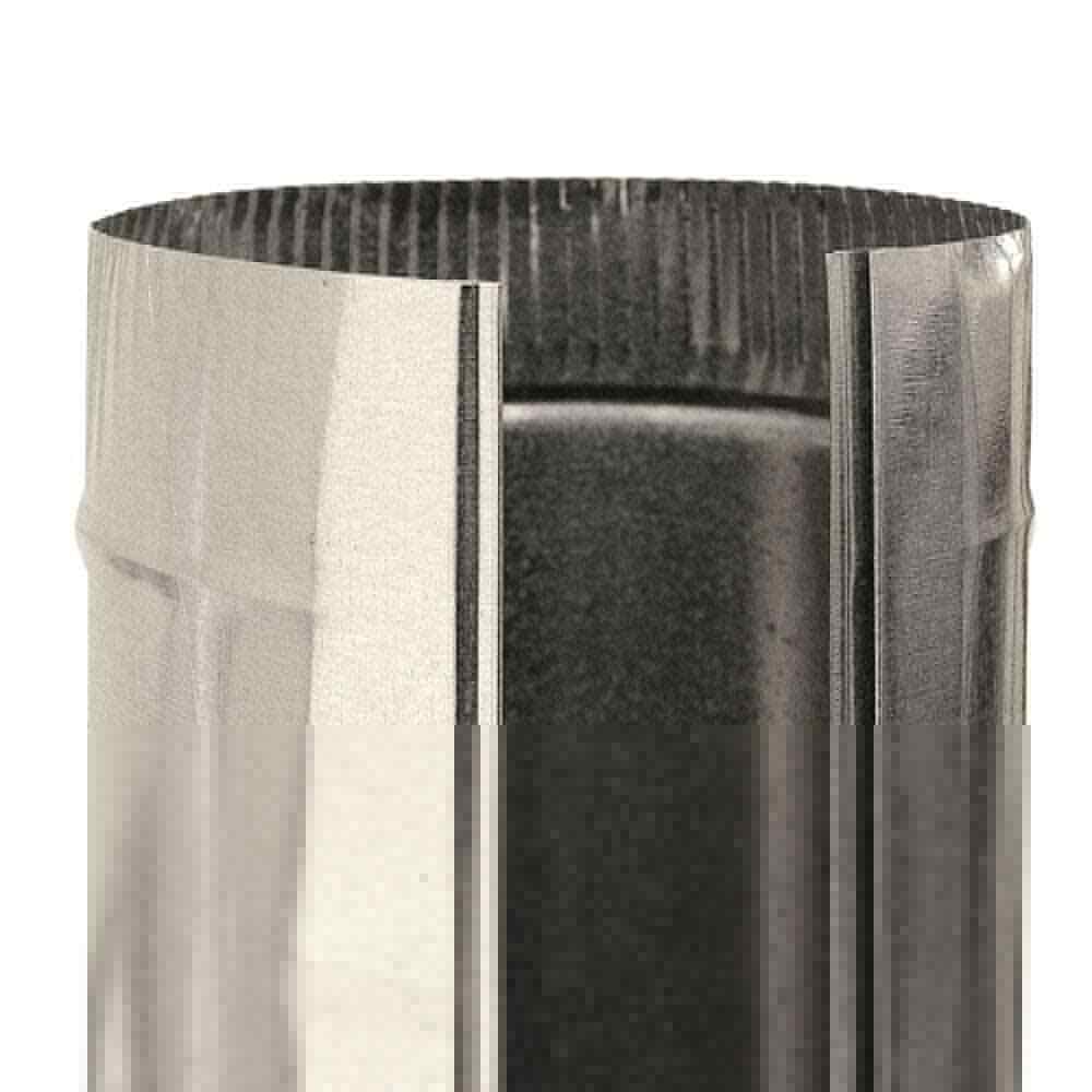 Master Flow 8 in Round Metal Duct Pipe 5 ft Galvanized Steel HVAC Vent 30 Gauge
