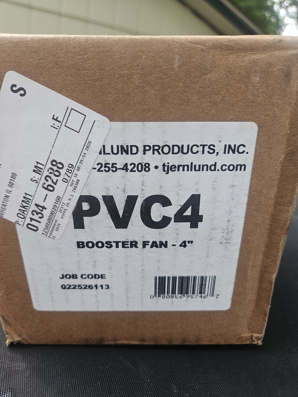 TJERNLUND PVC4 PVC Radon Booster Fan,16W,4″ 59JW96