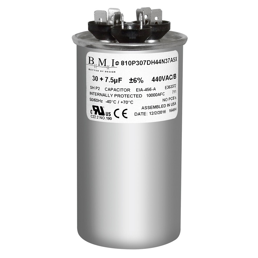 30/7.5 uf MFD 370 440 VAC Capacitor replaces GE Genteq Capcom C33075R C43075R