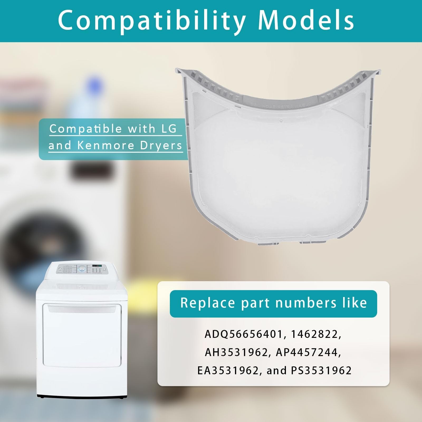 MZY LLC Upgraded ADQ56656401 Dryer Lint Filter Ken-more