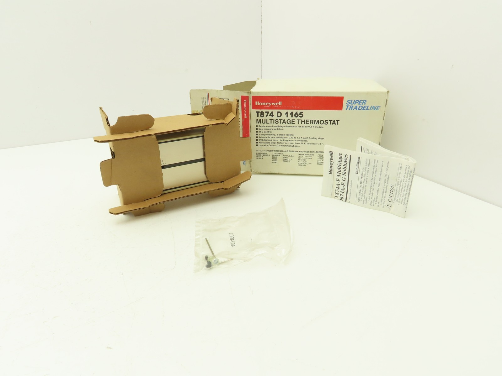 Honeywell T874D1165 Multistage Thermostat 24V 2 Stage Heating 2 Stage Cooling