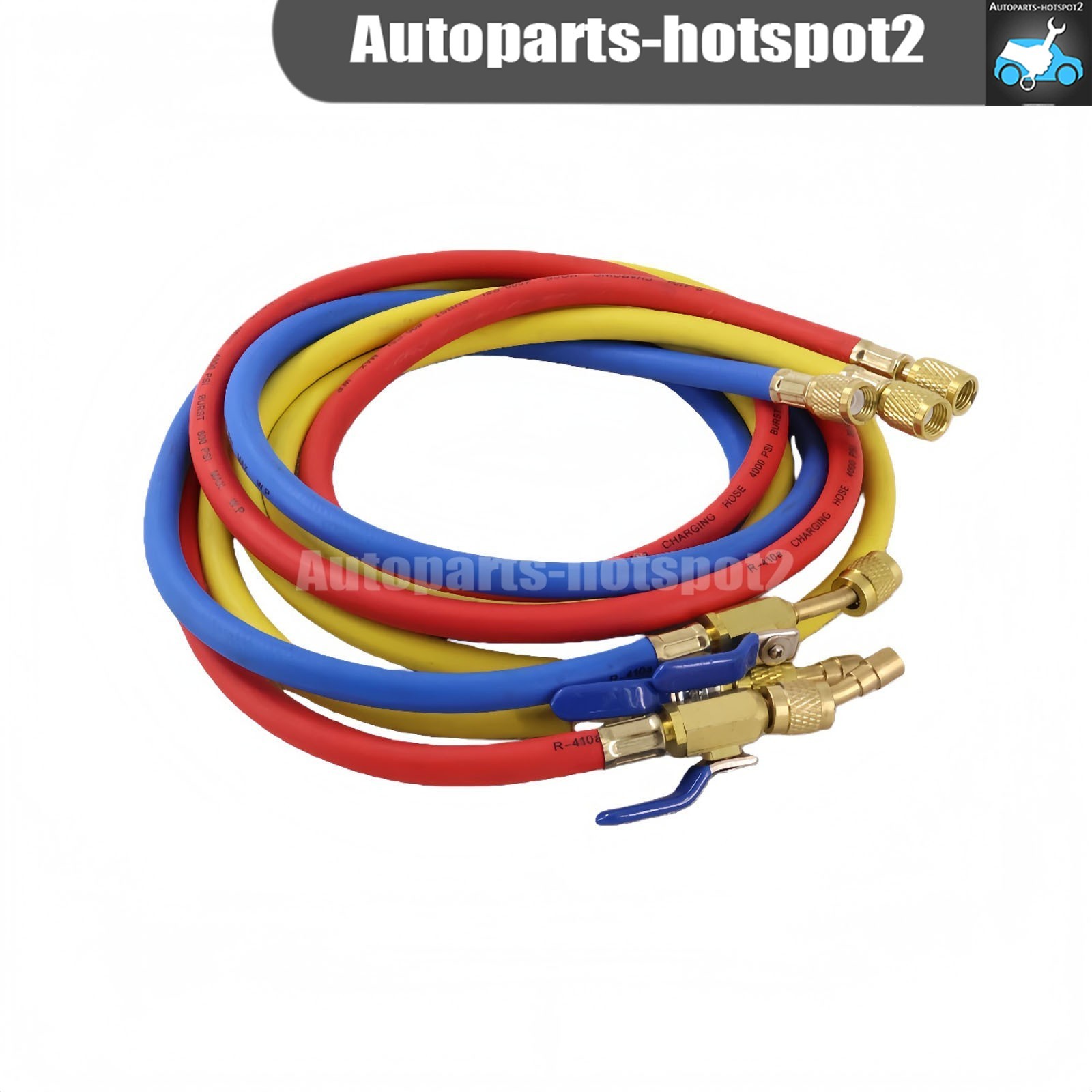 NEW For 29986 Plus II 72″ HVAC Charging Hose Set 1/4″ (3-Pack)
