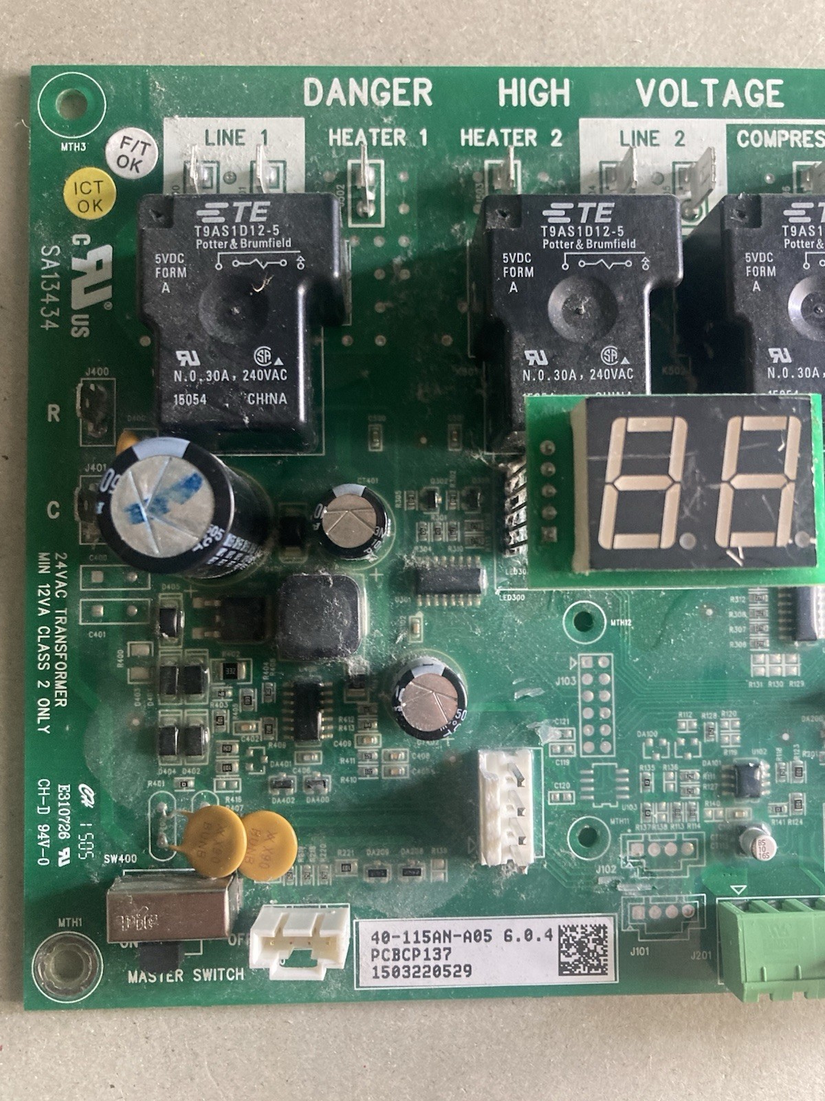 Amana PTAC Control Circuit Board. PCBCP137 Tested. 1 used board