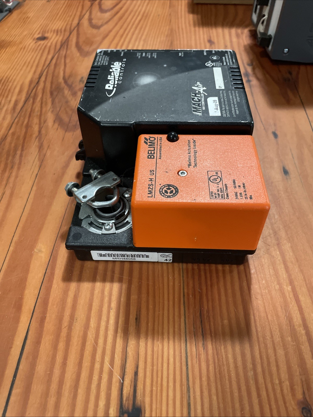 Reliable Controls Mach-Air VAV controller with Belima 24V Actuator