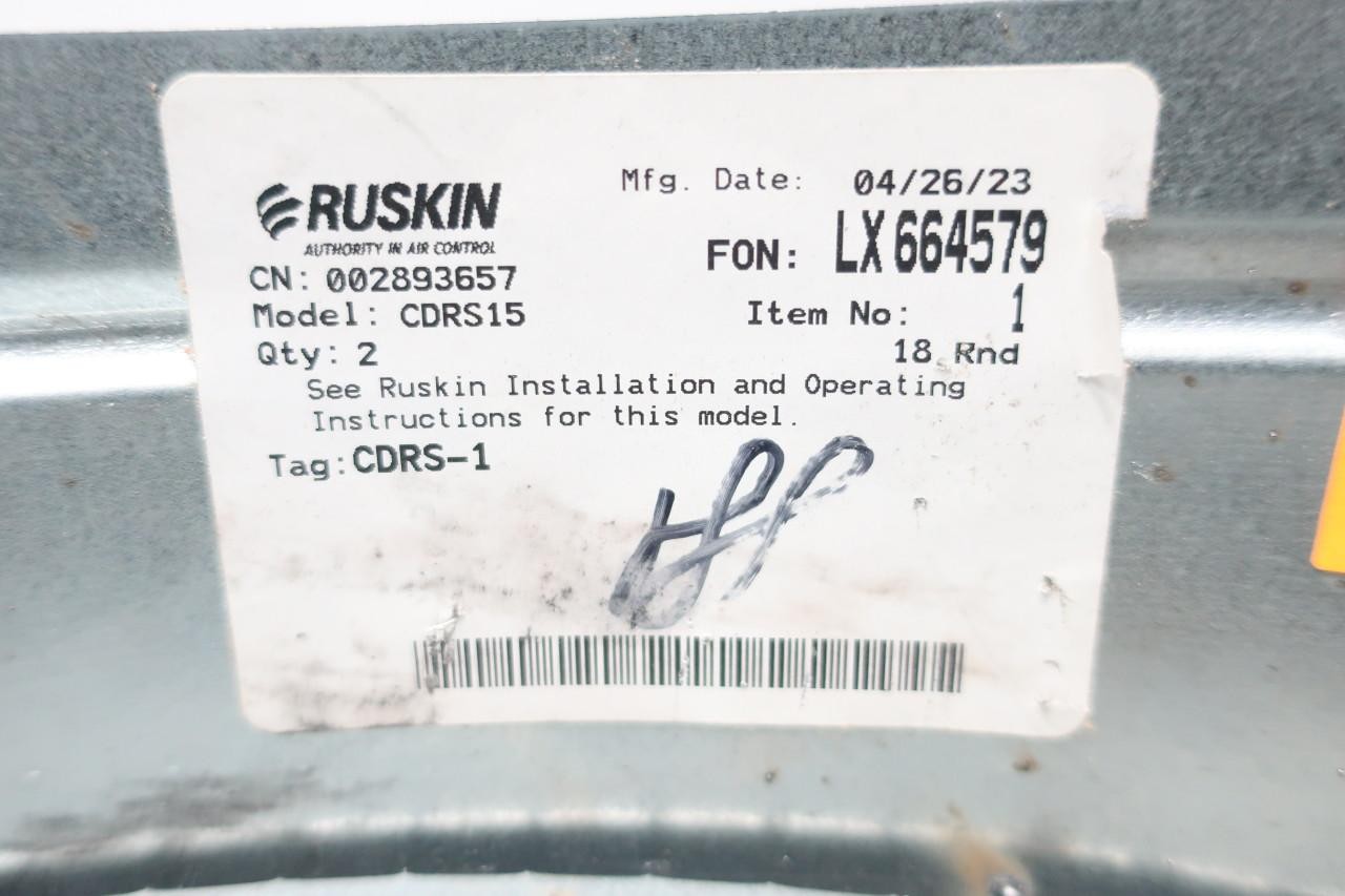 Ruskin CDRS15 Round Control Damper 18in