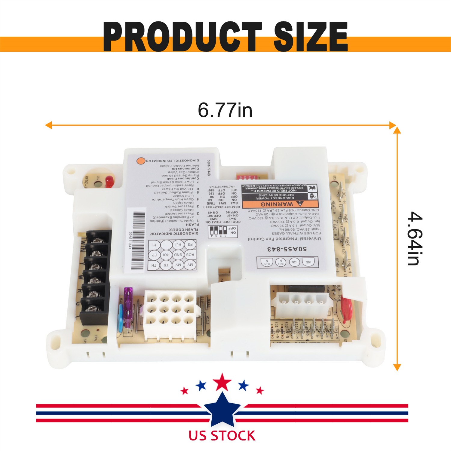 Integrated Furnace Control Board 50A55-843 For White Rodgers Lennox